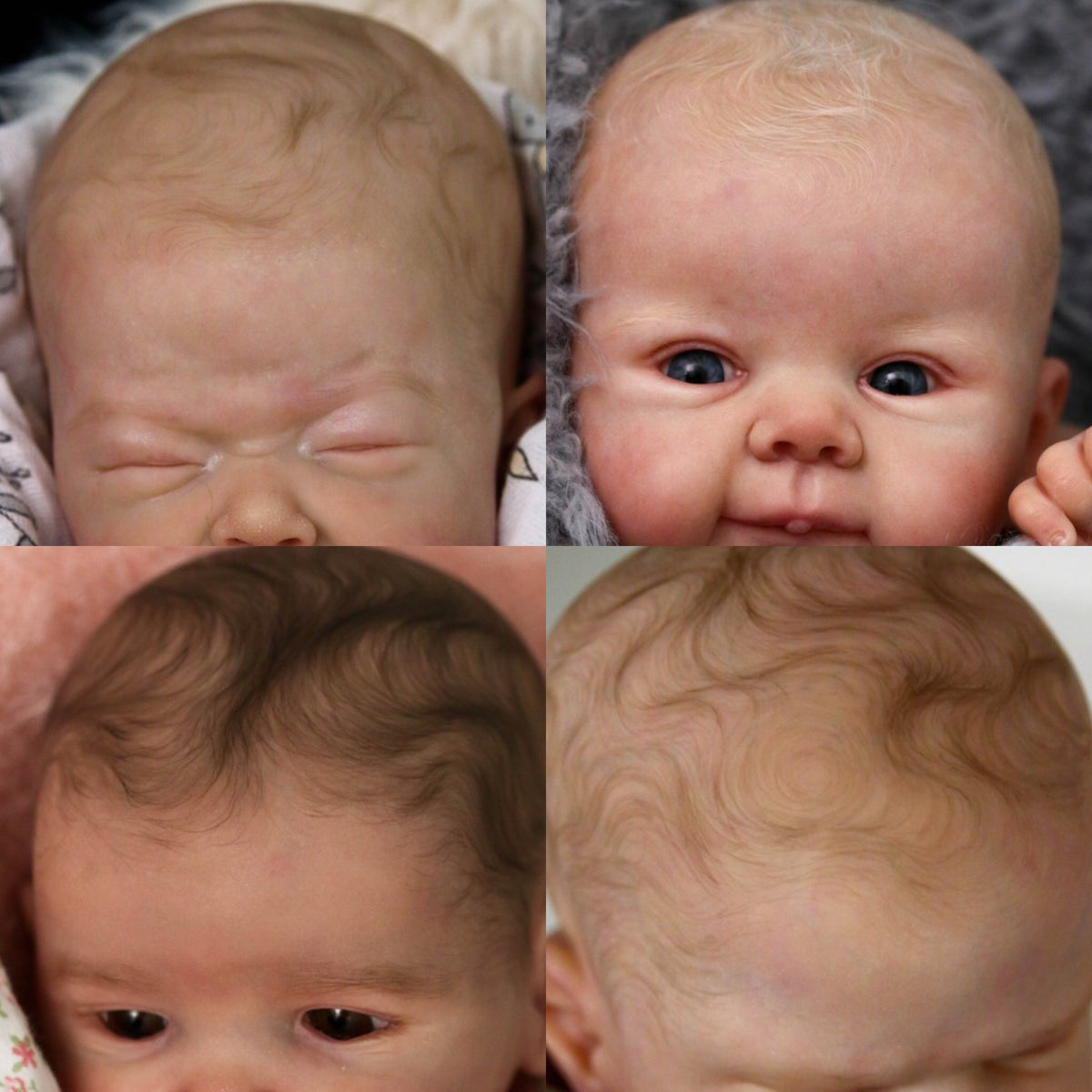 Reborn doll painted hair on sale