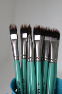 Custom Cut Filbert Comb Hair Painting Brush